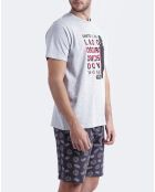Pyjama T-Shirt & Short Basile gris